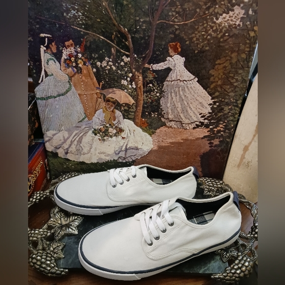 🛍👟H&M Man's White Canvas Sneakers Size 👟 9 U.S.A.,👕🩳A Fantastic Buy.📦 - Picture 14 of 16